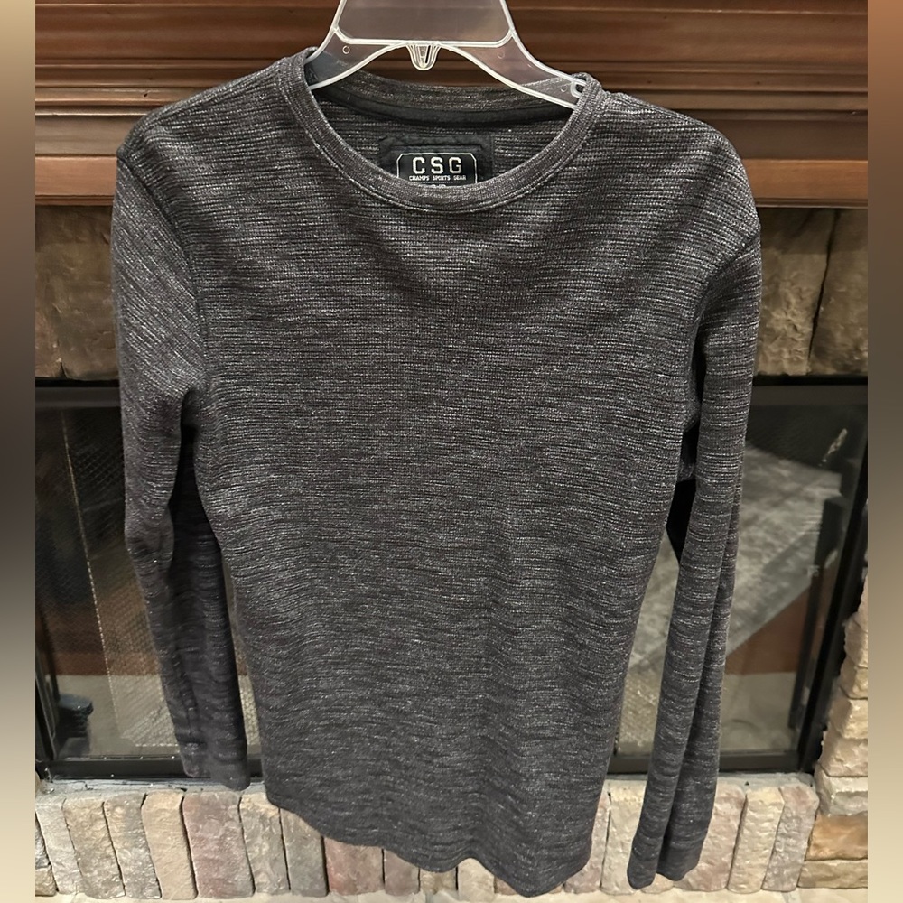 CSG small, long sleeve, gray shirt